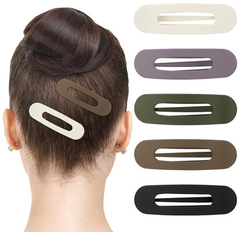 5uds Pinzas Cabello Mujer, 11x3,5x2,7cm Pinzas Planas Plástico Primera Calidad Pinzas Planas para el Pelo para Todo Tipo Cabello Accesorios Prácticos para el Pelo Moda para Mujeres y Niñas