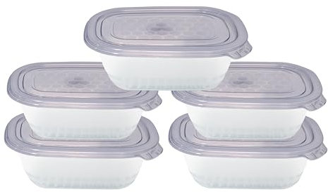 ARSUK 5-Pack Small Food Storage Containers with Lids (500ml) - BPA-Free, Stackable, Microwave and Freezer Safe for Meal Prep and Easy Organization