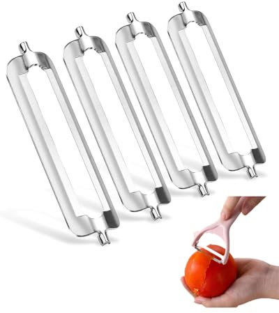 LOZTBUE 4 St. Ersatzklingen für Schäler, Profi-Schäler, Turboschäler, Sparschäler Ersatzklingen