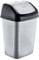 Best House | Plastic Swing Bin 50 Liters | Grey | 1 Pc | Waste Bin, Durable, Lightweight Hinged Swing Lid for Kitchen, Office, and Home Use – Odor-Reducing Design, Easy to Clean - Pack of 1