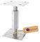 GeZu Impex® Support de poteau Galvanoplastie Lot de 8 100 x 100 mm hauteur reglable platine bois pied poteaux clôture