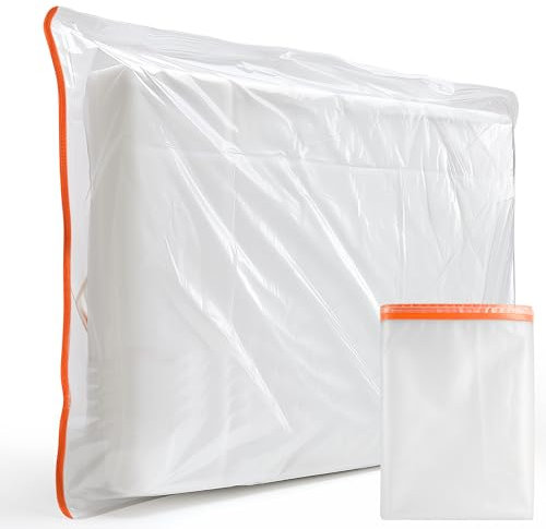Housse Matelas 90x200 (épaisseur 30cm), Protege Matelas Imperméable à Double Fermeture éclair, Housse Protection Matelas pour Matelas pour e Rangement et Déplacement, Réutilisable Protège Matelas