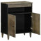 Genérico Wenjingqi 4017817 Anrichte aus Massivholz, mit Griff, 60 x 33 x 75 cm, Schwarz