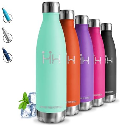 Borraccia- 0.75l- Borraccia Termica, Borraccia Acciaio Inox, Senza Perdite, Borracce Termiche, Isolato Sottovuoto, Borraccia Metallo, Facile da Trasportare, per Uffici, Outdoor, Campeggio, Fitness