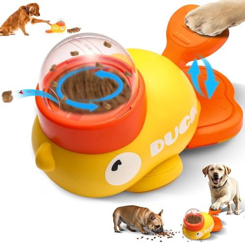 Entenform Interaktive Futterspender,Hund Slow Feeder Spielzeug,Interaktives Hundespielzeug,Reduziert Blähungen,Beugt Schluckbeschwerden Vor,Dient Zur Förderung Der Intelligenz Und Zur Unterhaltung