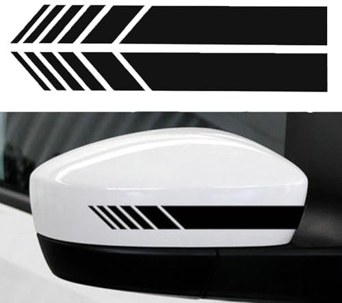 ZXLZHGS 1 Paia Adesivi per Specchietti Macchina, Compatibile con ZEEKR 007 001 001 FR 007 GT, Strisce Design Sportivo Adesivo per Auto,Black