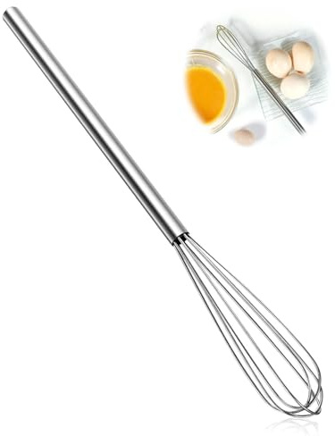 JUKOTA Schneebesen Klein, Mini, 26.5cm Handbuch Schneebesen, Robuster Rührbesen, Edelstahl Qualität Whisk, für Kann Teig Rühren, Eiweiß Schlagen, Butter Rühren, Sahne Schlagen