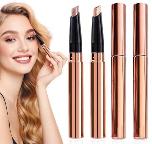 LQUYTA 2 Stück Glitzer Highlighter Stick, Highlighter, Glitzerpuder für Gesicht, Augen, Körper, Lidschatten, Blush, Textmarker, Makeup Gel
