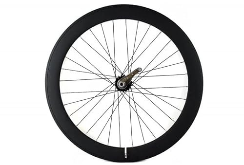 Ruota Posteriore Santafixie 700C 60 mm – Freno Contropedale – Pignone 16 Denti – Alluminio – Profilo Alto (Nero)