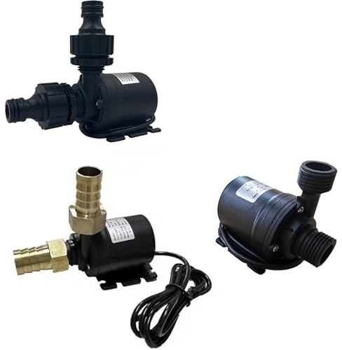 Pompa 'acqua Solare ad alta pressione DC12V/24V Sollevamento 5M 800L/H Motore brushless Pompe sommergibili for acqua Giunto a rottura rapida(12V Plug)