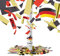 Relaxdays 10021766 Partypopper 40 cm Germany, Schwarz-Rot-Gold