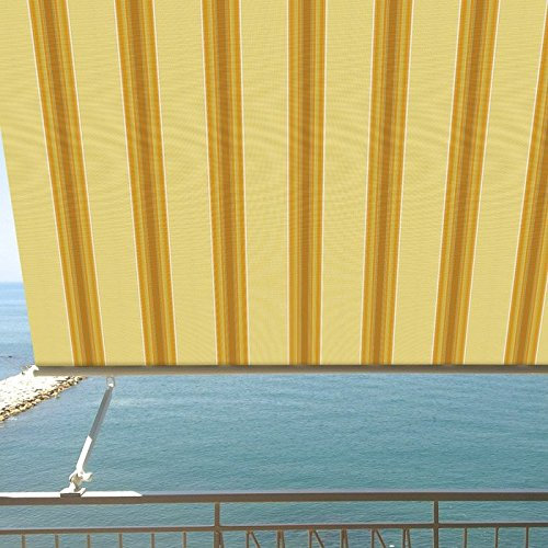 BIACCHI ETTORE SRL Tenda da Sole a Caduta 3x2,5 mt Beige/Bordeaux, Beige/Verde, Beige/ocra, Beige Finestra o Balcone Milos (Beige/Ocra)