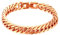 JewelryWe Schmuck Herren Armband Edelstahl Panzerkette Armband schwer Glieder Link Kettenarmband 21CM Armkette Armreif Rosegold
