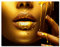 wandmotiv24 Leinwandbild Gold Collection, Querformat, Frau in Gold mit tropfender Farbe 2 M0166