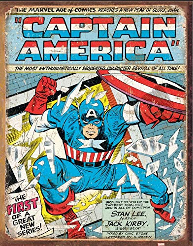 Captain America Comic Cover Metallschild 400 mm x 310 mm (de)