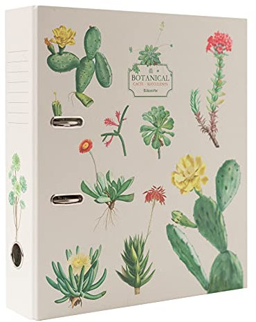 Grupo Erik Aktenordner - Ordner A4 Botanical Cacti - Ringbuchordner mit Hebelmechanik - Ordner A4 Breit - Ordner für die Schule, die Ausbildung, das Studium oder die Arbeit
