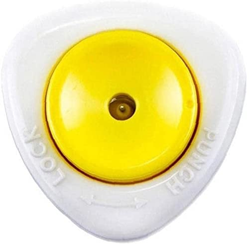 Uovo Punch Piercing Uovo Uovo Perforatore Uovo Pricker Strumento Da Cucina Semi-Automatico con Blocco Bianco Giallo Cottura Miscelazione Frusta Professionale e Attraente