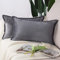 Madizz 2er Set Samt Dekorativ Zierkissenbezüge Luxus Stil Kissenbezug für Sofa für Schlafzimmer Grau 30x50 cm Rechteckigig