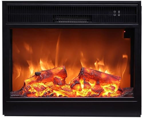 Sined Panarea Insertable Chimenea Electrica 1500w con Mando a Distancia Incluido Negro Insertable De Chimenea Electrico Ideal para Complementar Chimeneas Existentes Efecto De Llama Real y Poco Gasto
