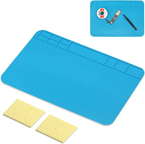 Lötmatte, Lötmatte Silikon,Reparaturmatte Hitzebeständige,Löten Repair Tool antistatisch,Isolierung Lötpad Für Lötpistolen Heißpistolen Kamera Elektronische Laptop Handy Reperatur