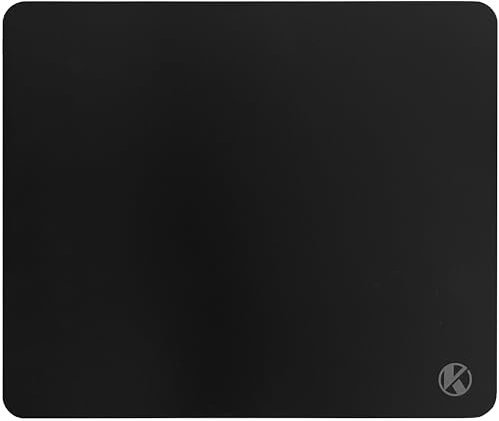 KOVEHN High Performance Hard Mouse Pad - Metallic Coating - Strong and Durable - Smooth Glide Surface Friction, Non-Slip Mouse Mat for Office and Gaming (Metallic Black)