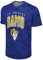 FOCO NFL Herren-T-Shirt, offizielles Lizenzprodukt, großes Logo, Wordmark, Camouflage, Game-Day, Team-Farbe, Rundhalsausschnitt, Los Angeles Rams – Blau, XXL