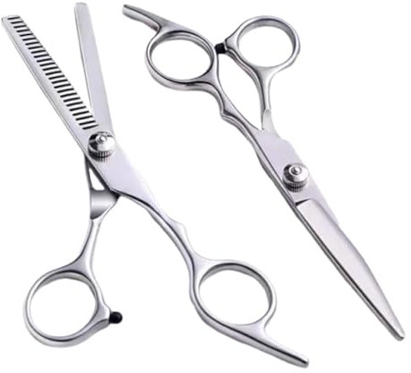 2 Pcs Forbici Parrucchiere Professionali, Forbici da Parrucchiere da Taglio Preciso per Capelli Extra Affilate Acciaio Inossidabile, per Sfoltire e Modellare, Adatto a Casa, Parrucchiere