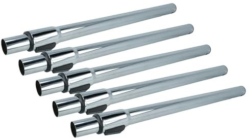 vhbw 5x Tube d'aspirateur compatible avec Rowenta Silence Force Compact aspirateur - raccord 32 mm, 58-96cm, chromé