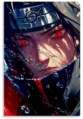 Itachi Uchiha Kreatives, wasserfestes dekoratives Gemälde, frei von Rahmen, direkt geklebt mit feuchtigkeitsbeständigen und schmutzabweisenden Materialien, für Wohnzimmer, Schlafzimmer, hängende