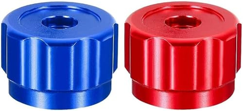 BUSSNISS Aluminum Round Wheel Knob Handle for HVAC Manifold Gauges Air Conditioner Replacement Parts