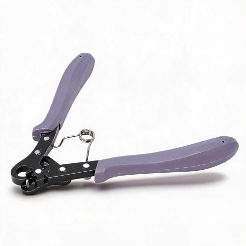 Sxhlseller 1.5mm Wire Loop Rolling Pliers, 9 Pin High Carbon Steel Jewelry Making Tool with Spring Assisted Handle for DIY Craft, Beading, and Jewelry Repair Projects (Purple)