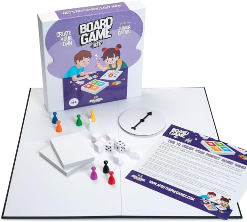 Junior Créez Votre Propre Kit De Jeu De Société, Ensemble De Bricolage | Donnez vie à vos idées de jeu avec tout le nécessaire pour créer un jeu de société personnalisé à partir de zéro