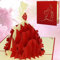 LINPopUp®, LIN17339, POP UP Karten, 3D Karten Geburtstag Mädchen, Grußkarte Prinzessin, Geburtstagskarten, Grußkarte Hochzeit, Brautkleider, Prinzessin, N225