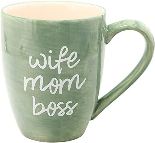 Mama Life 85203 Kaffeebecher/Teetasse, Keramik, groß, 570 ml, Grün