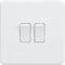 Knightsbridge SF3000MW Screwless 10A 2G 2 Way Switch-Matt White