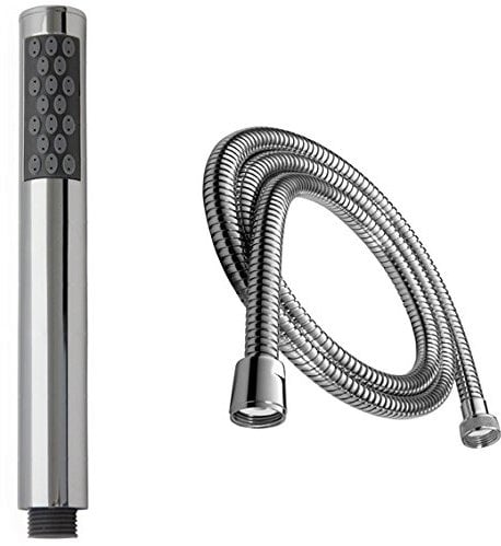 Duschset/Duschbrause/Handbrause/Brausekopf/mit Schlauch 150 cm / 1,5 Meter Brauseschlauch/Duschkopf/Dusche/Brause/Bad/Stabbrause/Brausestab/Antikalkdüsen/verchromt