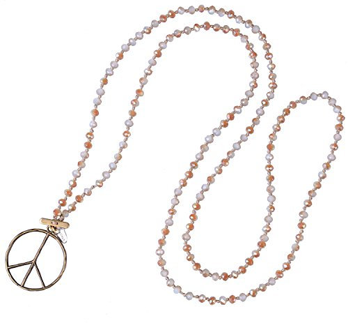 KELITCH Peace Anhänger Halsketten Kristall Perlen Halsketten Fashion Strand Armbänder Für Frauen Mädchen