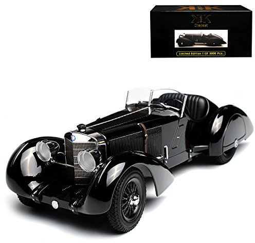 KK-Scale Mercedes-Benz SSK Count Trossi der Schwarze Prinz 1930 limitiert 1 von 3000 Stück 1/18 Modell Auto mit individiuellem Wunschkennzeichen