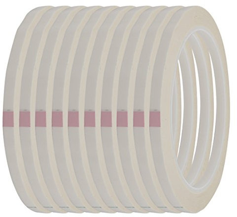 sourcing map 10 STK. Mylar Band 4mm Breite 50m Länge Einseitig Stark Selbstklebend Weiß Klebeband