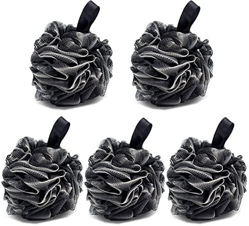 5 Pack Bain Douche Éponge JollyJelly Bain De Mousse Loofahs Brosse À Nettoyer Pour Femmes Hommes Exfolier La Peau Nettoyer La Peau Apaisante (60g/PCS)