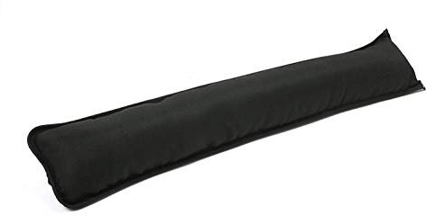 Marilyn Bed & Bath Plain Fabric Draught Energy Saver Excluders Draft Insulator Draft Stopper For Door Window Hallway (Black, 4)