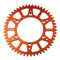 SCAR Corona Aluminio Antibarro Compatible con KTM SX/SXF/EXC/EXCF 125 150 250 300 350 450 500 93-23, Naranja - 48 dientes