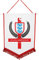 Personalised Football Pennant Printed With Your Club Badge 18 x 25cm (Red 18cm x 25cm)