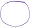 Selfmade Jewelry Bracelet de cheville pour femme avec cœur en argent réglable avec cœurs faits à la main, y compris emballage cadeau (Violet foncé 21cm)