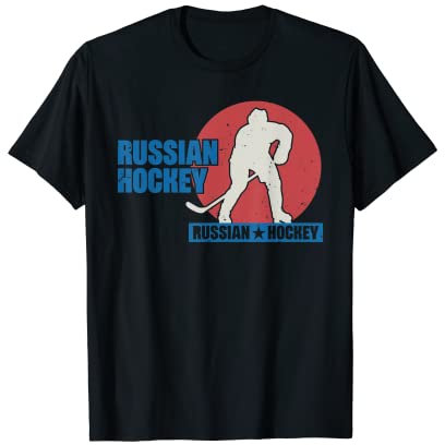 Eishockey Hockey UdSSR Russisch Russland T-Shirt