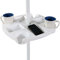 WINBST Vassoio da tavolo per ombrellone, tavolo rotondo cavo con 4 portabicchieri per birra, snack, bicchieri per spiaggia e ombrelloni, 43,2 x 43,2 x 5,1 cm