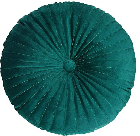 Jjoer Sitzkissen Rund Outdoor Sitzkissen Wetterfest Sitzpolster Osmanische Yogamatte Dicke Bodenmatte Stuhlkissen for Garten MöBel FüR Balkon Green