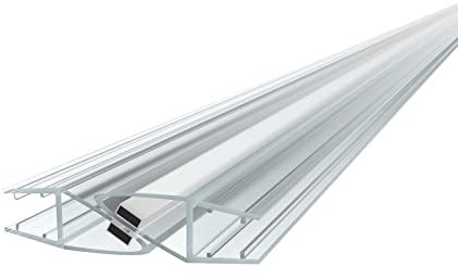 CILSON 200 cm, guarnizione magnetica Premium spessore vetro 5 mm, set da 2 pezzi, 90° - 180°