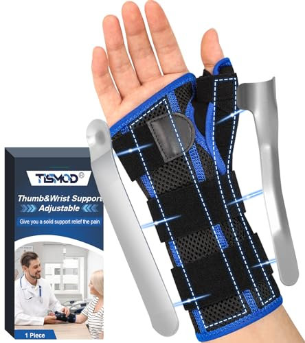 TISMOD Handgelenk Bandagen Daumen Schiene,Verstellbare Links Rechts Handgelenkstütze Handgelenkschiene Daumenstabilisator für Sehnenscheidenentzündung,Karpaltunnel Arthriti,Sportschutz