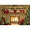 Aoihrraan 3x2m Weihnachtshintergrund Xmas Eve Fireplace Glitter Tree Rote Socke Fotografie Hintergrund Babyparty Frohes Neues Jahr Urlaub Party Banner Porträt Fotostudio Requisiten